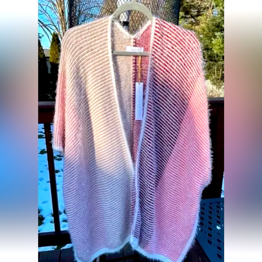House Of Harlow 1960 Womens One Sz Sweater Kimono Wrap Soft New Multicolor 2563